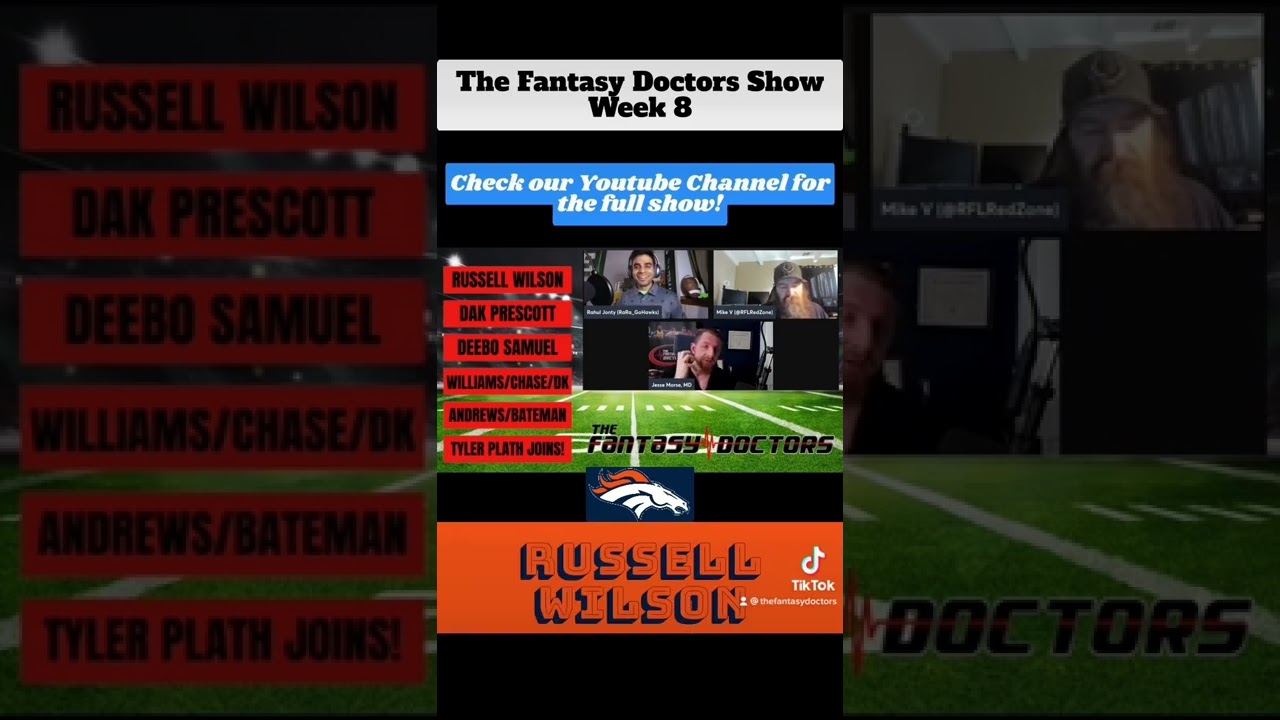 Injury Updates & Prop Bets! Check out The Fantasy Doctors Show! https://youtu.be/SyZVdiFPzuI