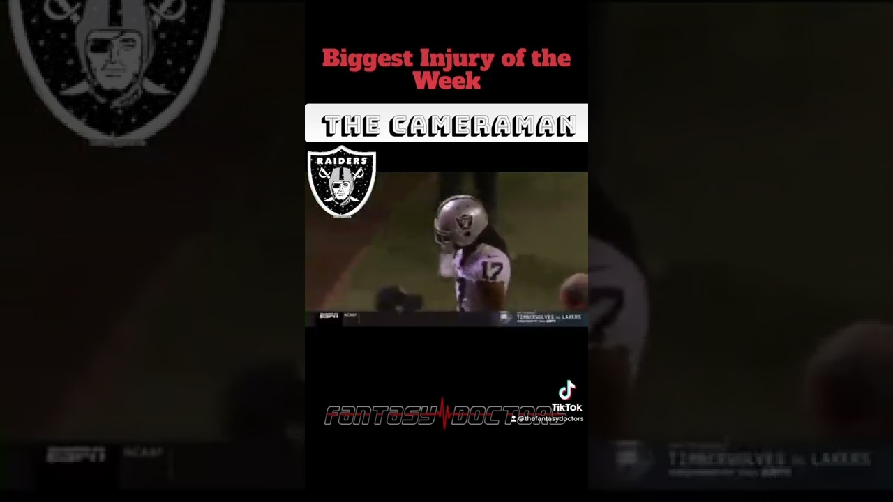 The Biggest Injury of the week! The cameraman! Dr.Morse analyzes his potential injury #raiders