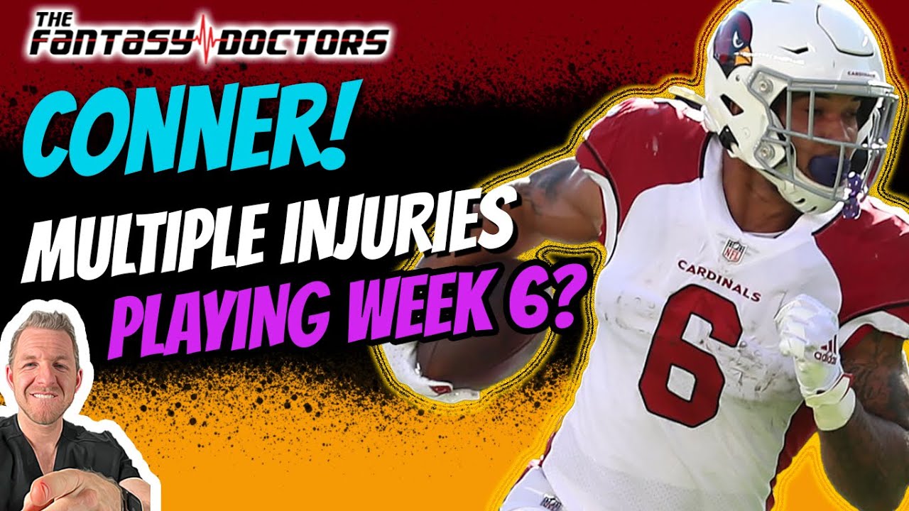James Conner – Multiple Injuries. Playing Week 6?!?